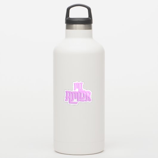 Mijn Liefde Roze Sticker (Waterfles)