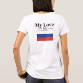 Mijn liefde Russische vlag T-shirt (Achterkant)