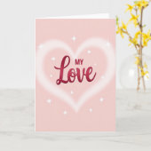 Mijn Liefde Schitterende Hart Kaart (Gele Bloem)
