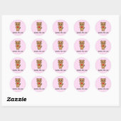 Mijn liefde sturen roze achtergrond sticker (Vel)