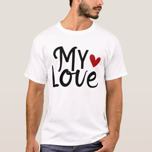 Mijn liefde - Valentijnsdag T-shirt (Voorkant)