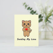 Mijn liefde verzenden - Gele achtergrond (verticaa Briefkaart (Staand voorkant)