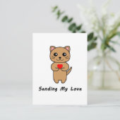 Mijn liefde verzenden - Witte achtergrond (vertica Briefkaart (Staand voorkant)