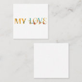 Mijn liefde vierkante visitekaartje (Voorkant / Achterkant)