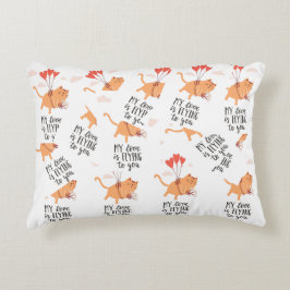 Mijn liefde vliegt naar jou accent kussen