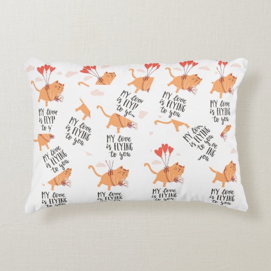 Mijn liefde vliegt naar jou accent kussen (Voorkant)