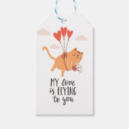 Mijn liefde vliegt naar jou cadeaulabel