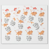 Mijn liefde vliegt naar jou cadeaupapier (Vlak)