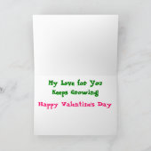 Mijn liefde voor jou blijft groeien! feestdagen kaart (Binnen)