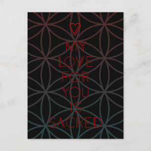 mijn liefde voor jou is heilige meetkunde briefkaart