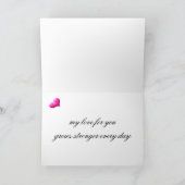 Mijn liefde voor jou wordt elke dag sterker feestdagen kaart (Binnen)