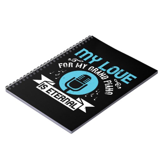 Mijn liefde voor mijn grote piano is etherisch notitieboek (Linkerzijde)
