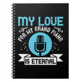 Mijn liefde voor mijn grote piano is etherisch notitieboek (Voorkant)