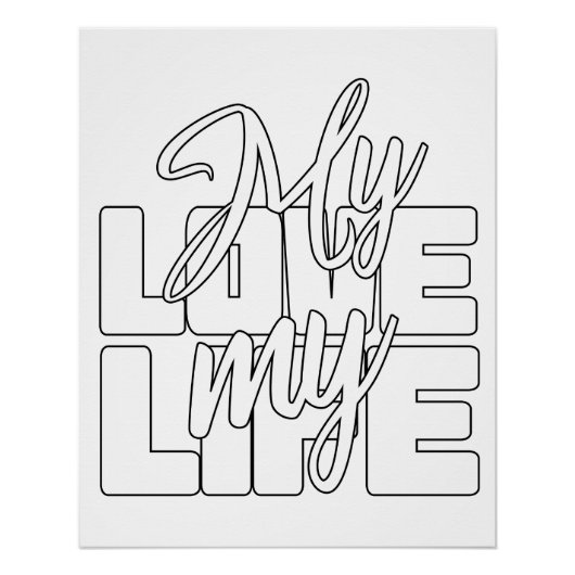 Mijn liefde voor mijn leven perfect poster (Voorkant)