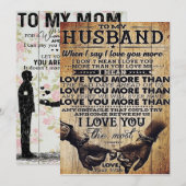 Mijn liefde voor mijn man | Cute Quottes Gift | Feestdagenkaart (Voorkant / Achterkant)