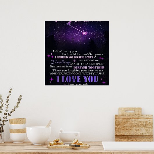 Mijn liefde voor mijn man | Cute Quottes Gift | Poster (Keuken)