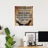 Mijn liefde voor mijn man | Cute Quottes Gift | Poster (Thuiskantoor)