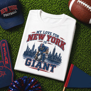 Mijn Liefde voor New York is Reusachtig Voetbal T-shirt