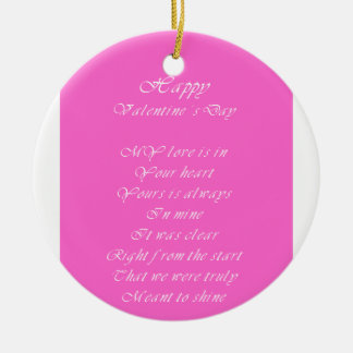 Mijn liefde zit in je hart Valentijnsdag Keramisch Ornament