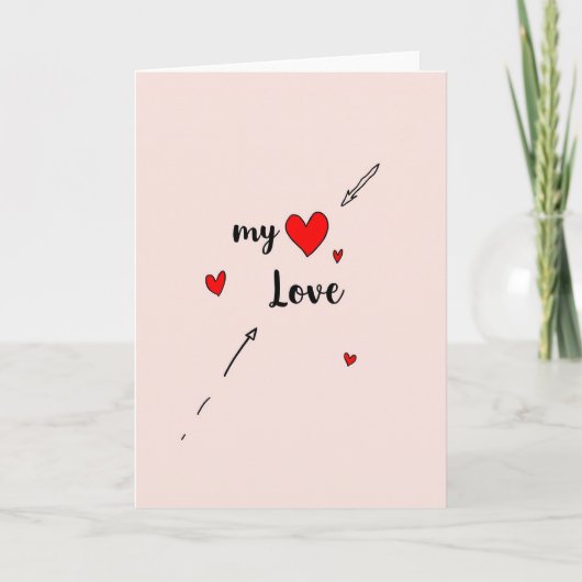 Mijn Liefdes Hart Pijlen Kaart (Voorkant)