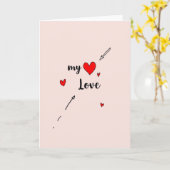 Mijn Liefdes Hart Pijlen Kaart (Gele Bloem)