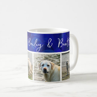 Mijn Liefdes Koninklijk Blauwe Banner Namen 4 Foto Koffiemok
