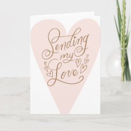 Mijn liefdeshandschrift Gold Hearts verzenden Notitiekaartje