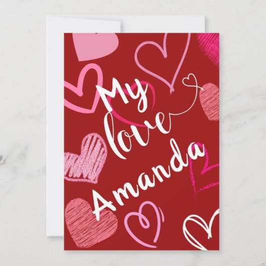 Mijn liefdeshart Valentijnskaart Feestdagenkaart (Voorkant)