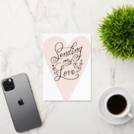 Mijn liefdeshart verzenden folie feestdagenkaart