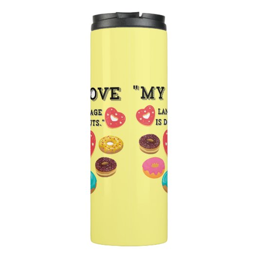 MIJN LIEFDESTAAL IS DONUTS THERMOSBEKER (Achterkant)