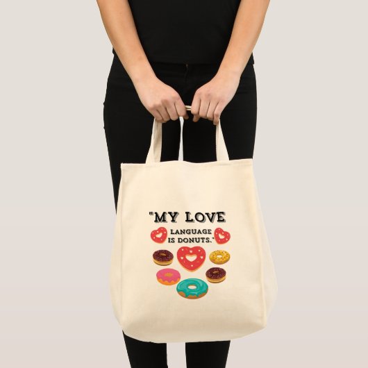 MIJN LIEFDESTAAL IS DONUTS TOTE BAG (Voorkant (product))
