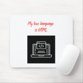 Mijn liefdestaal is HTML Muismat (Met muis)