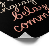 Mijn liefdestaal is klimcommando's Rotsbeklimmen G Poster (Hoek)