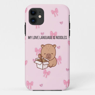Mijn Liefdestaal Is Noedels | Kawaii Capybara iPho Case-Mate iPhone Case