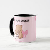 Mijn Liefdestaal Is Noedels | Kawaii Capybara Koff Mok (Voorkant links)