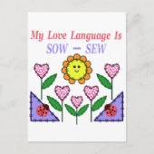 Mijn liefdestaal is Zaauw - Naaien Briefkaart (Voorkant)