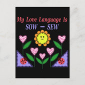 Mijn liefdestaal is Zaauw - Naaien Briefkaart (Voorkant)