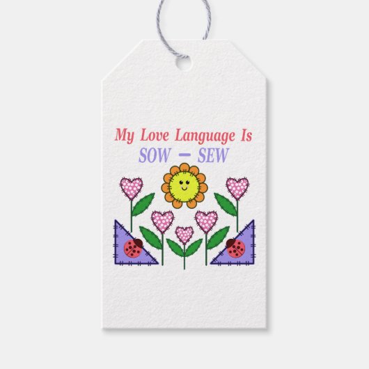 Mijn liefdestaal is Zaauw - Naaien Cadeaulabel (Voorkant)