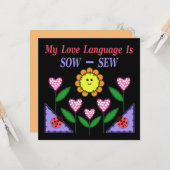 Mijn liefdestaal is Zaauw - Naaien Kaart (Voorkant / Achterkant in situ)