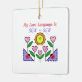 Mijn liefdestaal is Zaauw - Naaien Keramisch Ornament (Links)