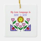 Mijn liefdestaal is Zaauw - Naaien Keramisch Ornament (Voorkant)