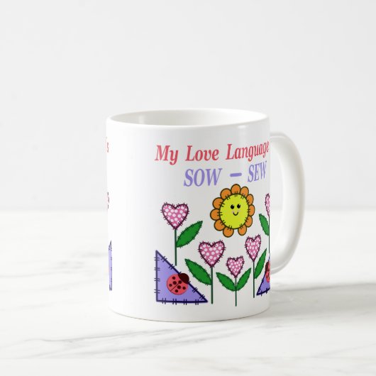 Mijn liefdestaal is Zaauw - Naaien Koffiemok (Voorkant rechts)