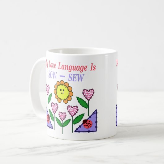 Mijn liefdestaal is Zaauw - Naaien Koffiemok (Voorkant links)