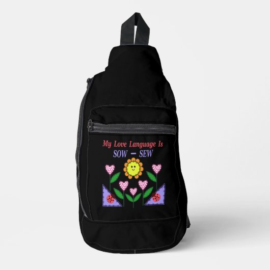 Mijn liefdestaal is Zaauw - Naaien Sling Bag (Voorkant)