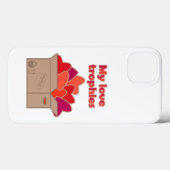 Mijn liefdestrofeeën in doos vol Valentijnse harte Case-Mate iPhone Case (Achterkant (horizontaal))