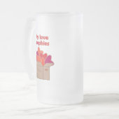 Mijn liefdestrofeeën in doos vol Valentijnse harte Matglas Bierpul (Voorkant links)