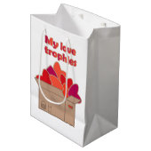 Mijn liefdestrofeeën in doos vol Valentijnse harte Medium Cadeauzakje (Voorkant Gekanteld)