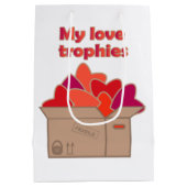 Mijn liefdestrofeeën in doos vol Valentijnse harte Medium Cadeauzakje (Achterkant)