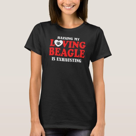 Mijn liefdevolle beagle laten ontploffen 2 t-shirt (Voorkant)