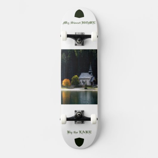 Mijn lieflijke huis aan het meer plaatje persoonlijk skateboard (Voorkant)
